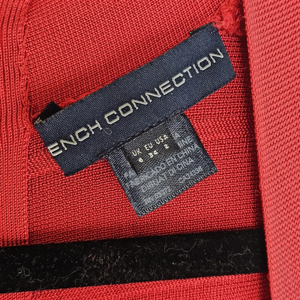 NWOT French Connection Bandage Red Mini Dress - size 2 - Picture 12 of 12